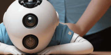 A robot is laying down on a table in Australia.