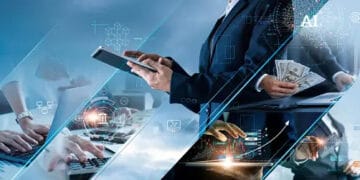 A collage showing people working with technology and money, symbolizing investment in logistics and eCommerce. - Supply Chain News