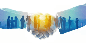 Handshake symbolizing collaboration between businesses, reflecting CEO compensation and corporate social responsibility. - Supply Chain News
