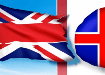 Torn UK and Iceland flags, symbolizing post-Brexit trade discussions. - Supply Chain News