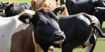 Australian Cattle Imports grazing in a field in Malaysia.