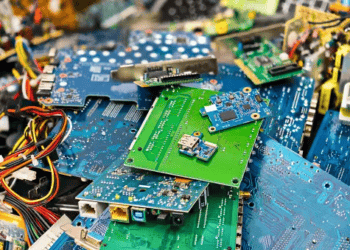 Pile of discarded circuit boards and electronic waste (WEEE). EU recycling challenge. - Supply Chain News