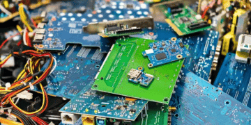 Pile of discarded circuit boards and electronic waste (WEEE). EU recycling challenge. - Supply Chain News