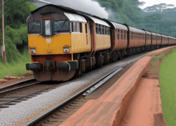 The restoration of a railway line in Uganda has enabled a train to once again travel down the tracks.