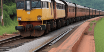 The restoration of a railway line in Uganda has enabled a train to once again travel down the tracks.