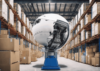 AI-powered robotic system in a warehouse, optimizing global trade supply chain efficiency. - Supply Chain News