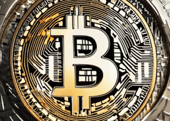 Close-up of a gold Bitcoin coin, highlighting the cryptocurrency's symbol. Bitcoin Halving event. - Supply Chain News