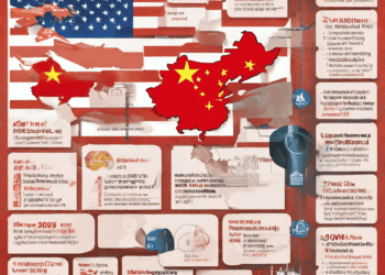 A poster analyzing China's WTO membership and its relationship with the United States.