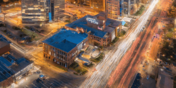 Aerial view of downtown Phoenix, Arizona.