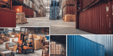 Warehouse logistics with forklifts and cargo containers. Supply chain 4.0 efficiency. - Supply Chain News