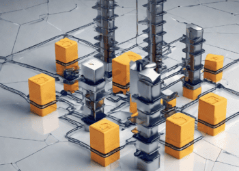 Abstract 3D rendering of a futuristic cityscape, possibly representing blockchain technology implementation. - Supply Chain News