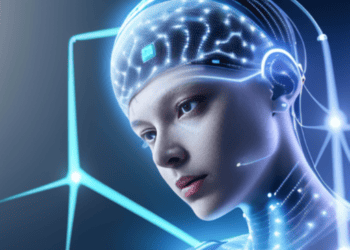 An image of a woman with a robotic head, illustrating the future impact of AI regulation influenced by President Biden's Executive Order.