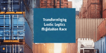 Trucks transporting cargo containers; Transforming Logistics digitization race. - Supply Chain News