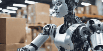 AI robot sorting packages in warehouse. Generative AI in supply chain automation. - Supply Chain News
