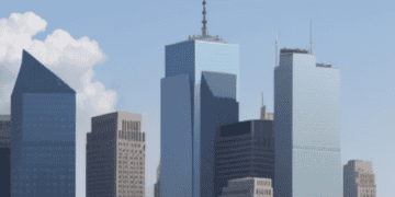 New York City skyline with skyscrapers, reflecting strong US financial markets. - Supply Chain News