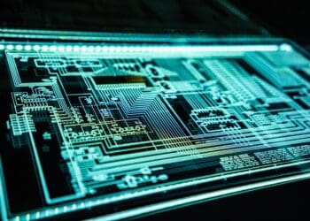 Abstract image of circuit board, representing expansion of USF's cybersecurity programs. - Supply Chain News