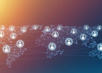 Global network of interconnected people representing blockchain technology in finance. - Supply Chain News