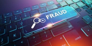 Keyboard with "Fraud" highlighted, magnifying glass and key icon; illustrating online grandparent scams. - Supply Chain News