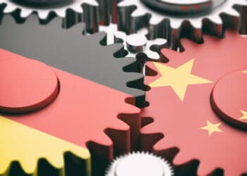 Interlocking gears depicting German and Chinese flags; symbolizing China-Germany trade relations. - Supply Chain News