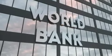 A building with glass windows that suspends loans from the World Bank.