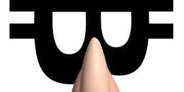 Bitcoin symbol with disguise: glasses and a large nose. Scam alert! - Supply Chain News