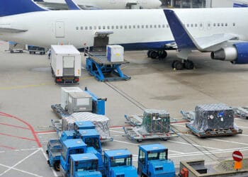 Air cargo being loaded onto airplane, illustrating challenges in air cargo agreements. - Supply Chain News