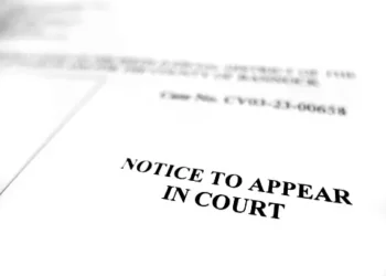 Notice to appear in court for a detainee whose case has been upheld by the US Appeals Court.