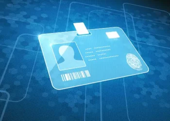 Digital ID card with fingerprint, illustrating India's data protection. - Supply Chain News