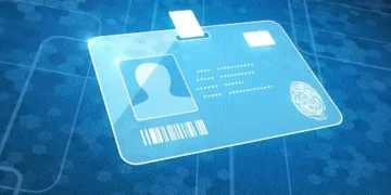 Digital ID card with fingerprint, illustrating India's data protection. - Supply Chain News