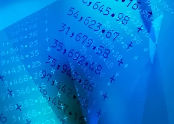 Abstract image of numbers and plus signs, suggesting financial data related to a global investment scam. - Supply Chain News