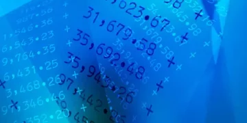 Abstract image of numbers and plus signs, suggesting financial data related to a global investment scam. - Supply Chain News