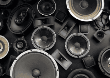 Close-up view of various high-end speakers, showcasing audiophile-grade components. - Supply Chain News