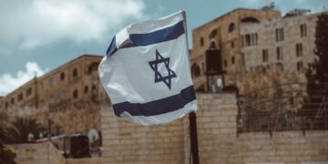 Israeli flag waving in front of Jerusalem buildings. - Supply Chain News