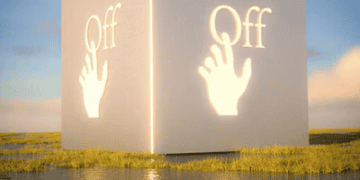 Illuminated cube with "Off" and hand icon, symbolizing Virgil Abloh's design legacy. - Supply Chain News