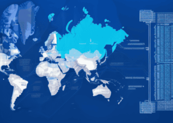 A blue world map on a blue background showcases the importance of Nationwide Internet Access.