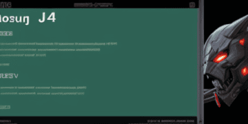 A screen shot showcasing the red face on a computer screen, possibly indicating malware or a Log4j vulnerability.