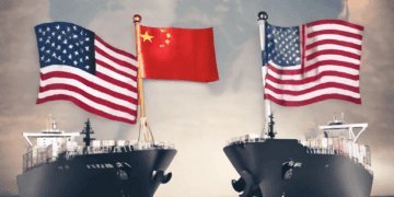 US and China flags on cargo ships, symbolizing the US-China trade relationship. - Supply Chain News