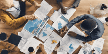 Business team analyzes global trade maps and data, discussing trade agreements and socioeconomic impacts. - Supply Chain News