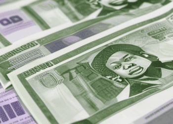 A group of Naira banknotes with a man's face on them.