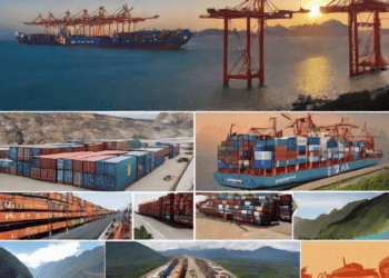 Container ships and ports showcasing global trade, highlighting China's Belt and Road Initiative impact on South American trade via Mercosur. - Supply Chain News
