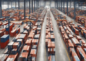 A large warehouse full of containers, housing the operations of APAC Logistics Firms.