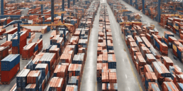 A large warehouse full of containers, housing the operations of APAC Logistics Firms.