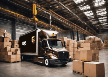 UPS delivery truck in warehouse, showcasing innovative logistics and supply chain technology. - Supply Chain News