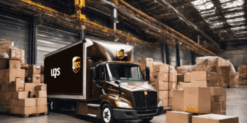 UPS delivery truck in warehouse, showcasing innovative logistics and supply chain technology. - Supply Chain News