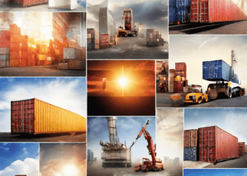 Global trade collage: shipping containers, cargo ships, and freight transport. Illustrates challenges in global commerce. - Supply Chain News