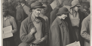 Unemployed workers holding job applications during the Great Depression. - Supply Chain News