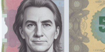 A banknote with a portrait of a man with long hair, symbolizing Argentina's economic reforms.