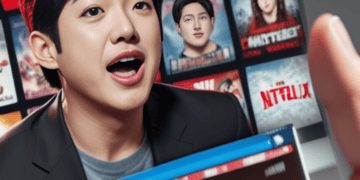 A person engrossed in Korean content on Netflix with a $2.5 billion investment.