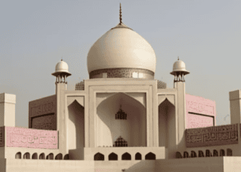 3D model of Taj Mahal, showcasing its breathtaking beauty and architectural marvel.