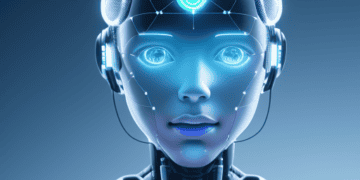 A global regulatory initiative to advance the artificial intelligence of a futuristic female robot in a 3D image.